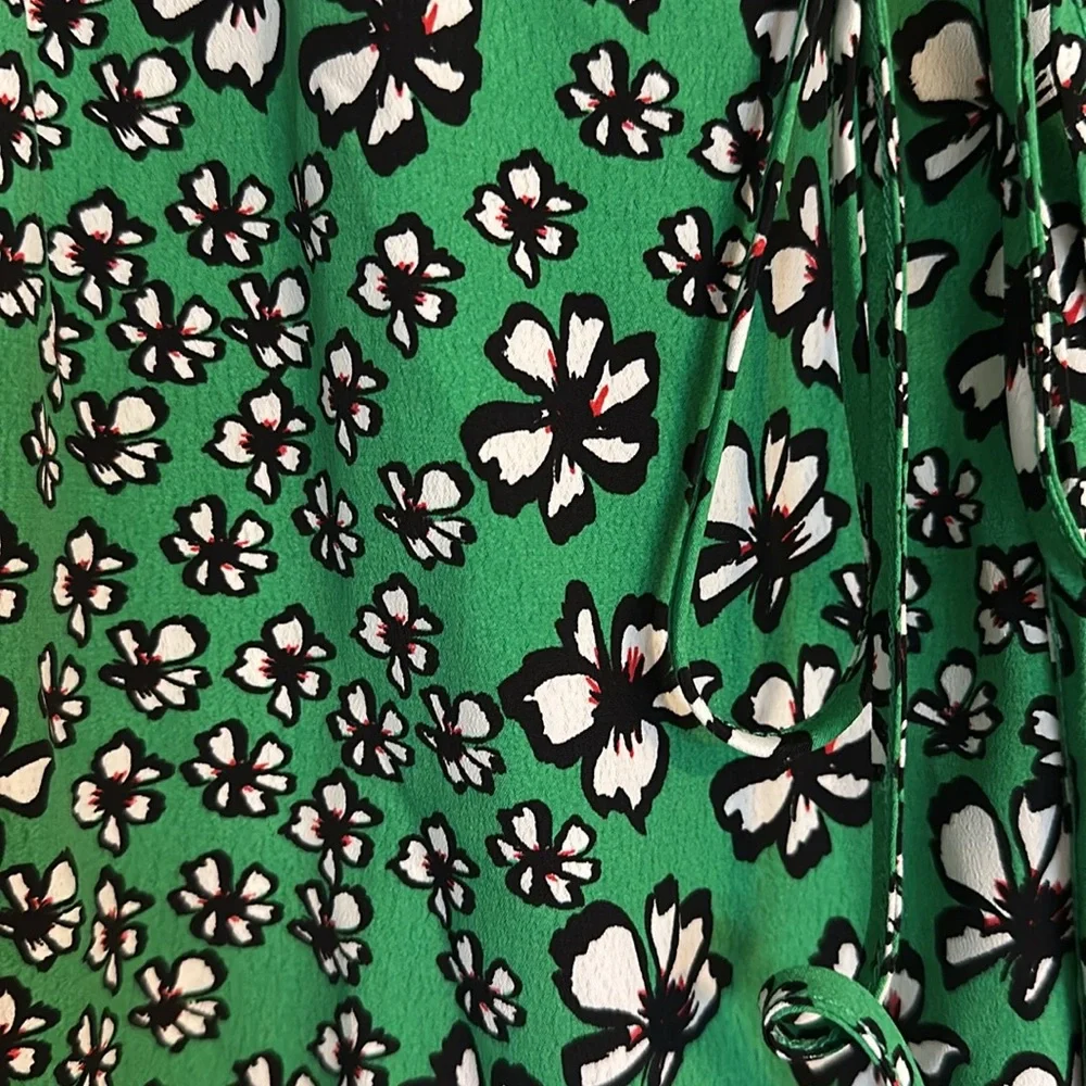 Topshop Green Floral Dress - Size 4